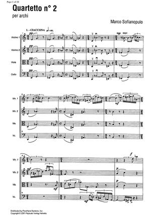 Quartetto No. 2 - Score