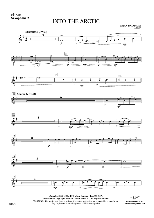 Into the Arctic - Eb Alto Sax 2