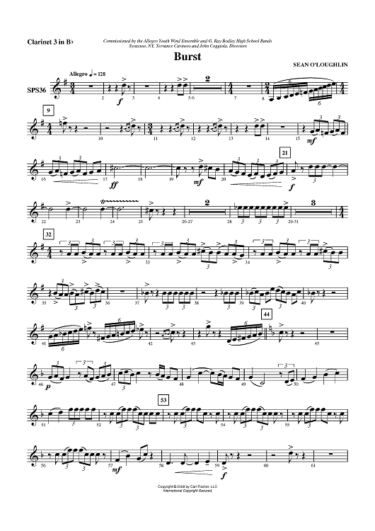 Burst - Clarinet 3 in B-flat