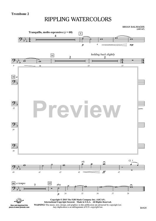 Rippling Watercolors - Trombone 2