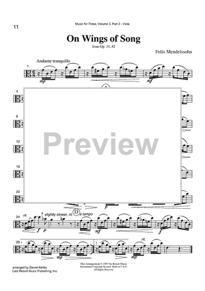 On Wings of Song - from Op. 34, #2 - Part 2 Viola