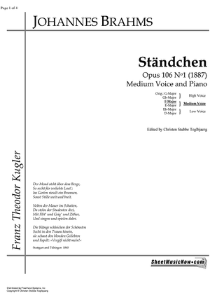 Ständchen Op.106 No. 1