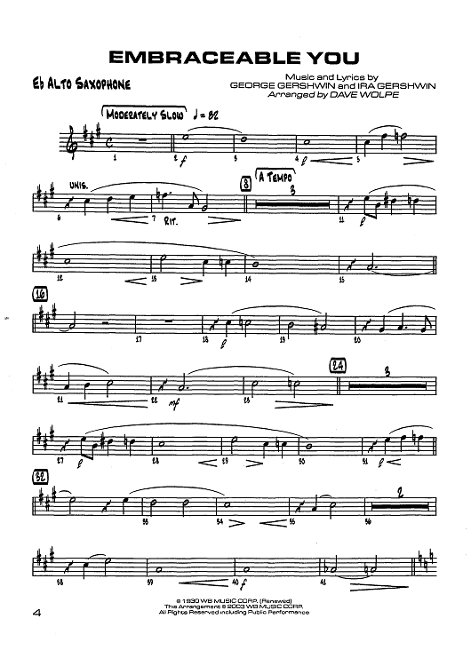 Embraceable You - Eb Alto Sax