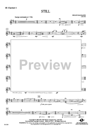 Still - Bb Clarinet 1