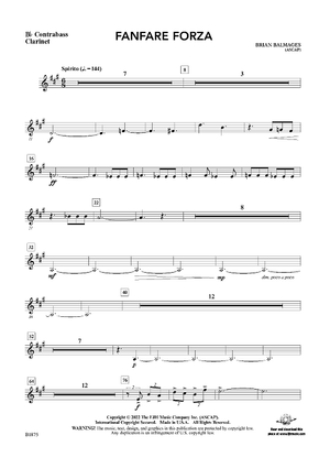 Fanfare Forza - Bb Contra Bass Clarinet