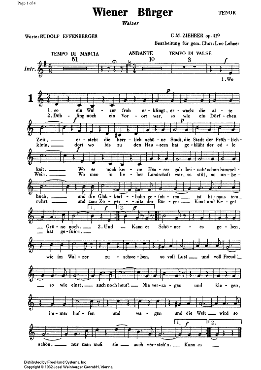 Wiener Bürger Op.419 - Tenor