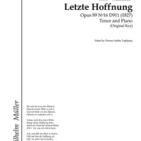 Letzte Hoffnung Op.89 No.16 D911