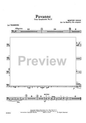 Pavanne (from Symphonette No. 2) - Trombone 3