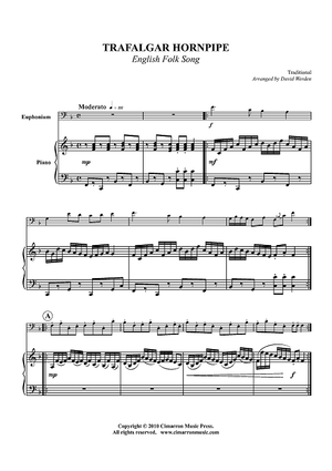 Trafalgar Hornpipe - English Folk Song - Piano Score