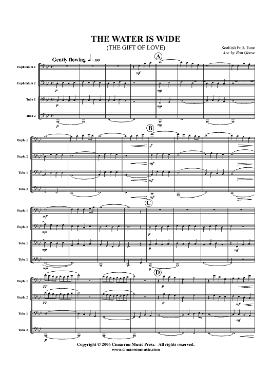 The Water is Wide (The Gift of Love) - Score