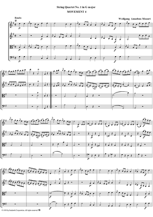 Quartet No. 1, Movement 4 - Score