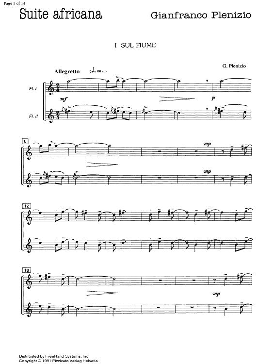 Suite africana - Score