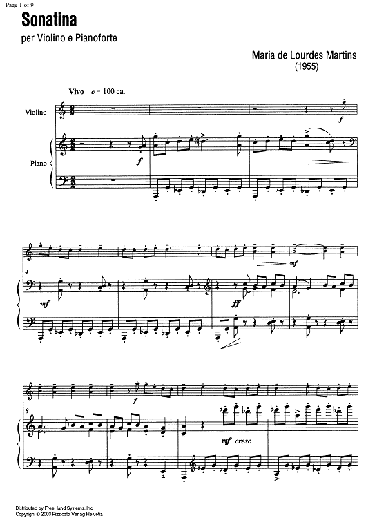 Sonatina - Score