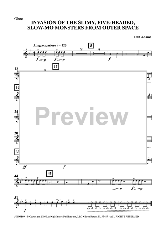 Invasion of the Slimy, Five-Headed, Slow-Mo Monsters from Outer Space - Oboe
