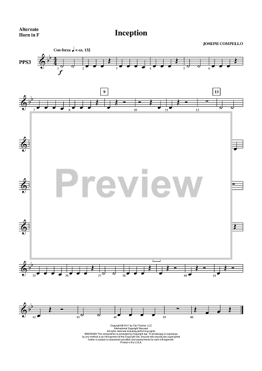 Inception - Alternate Horn in F