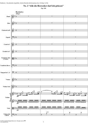 Alle die Herrscher darf ich grüssen, No. 3 from "Der glorreiche Augenblick", Op. 136 - Full Score