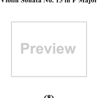 Violin Sonata No. 15 in F Major, K30 - Piano Score