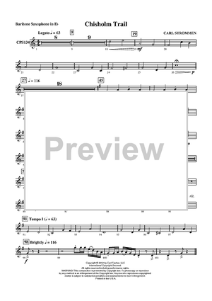 Chisholm Trail - Baritone Sax