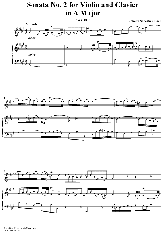 Violin Sonata No. 2 - Piano Score