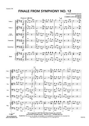 Finale from Symphony No. 12 - Score