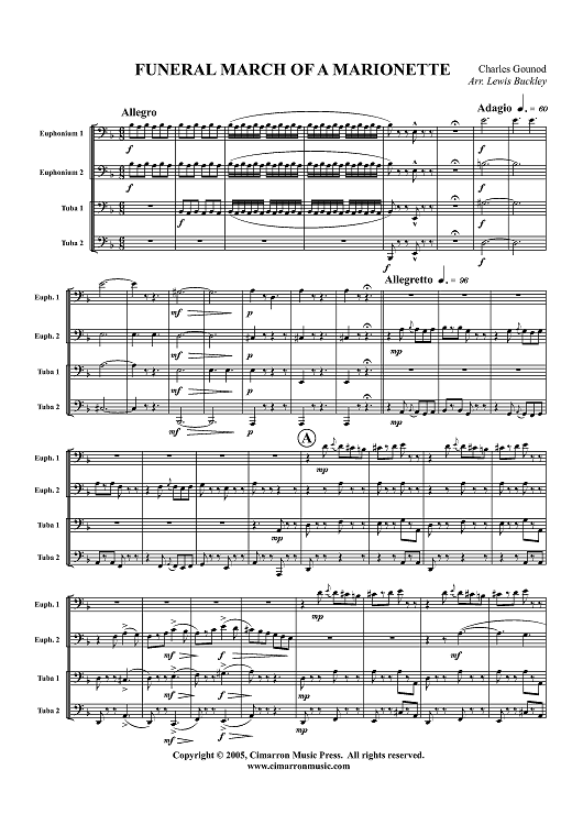 Funeral March of a Marionette - Score