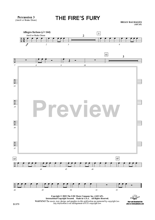 The Fire’s Fury - Percussion 3