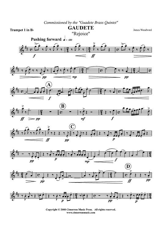 Amazing Grace - Bb Trumpet 1 (Brass Quintet) Sheet Music