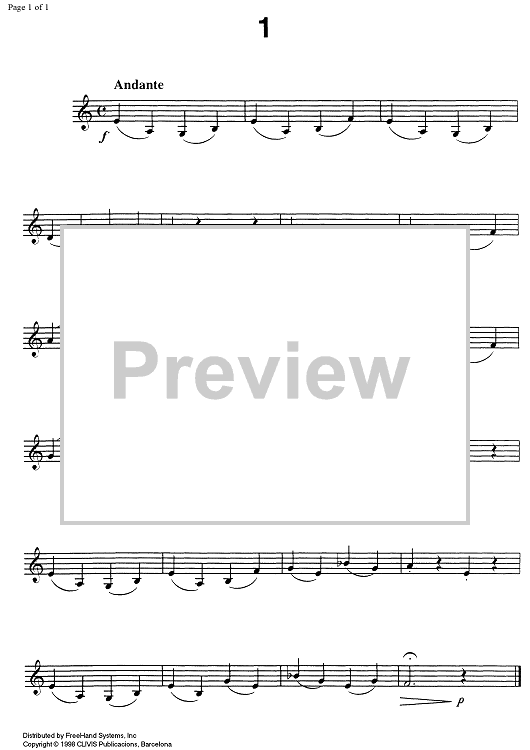 Studies for clarinet, Vol. 2 No. 1 - Clarinet