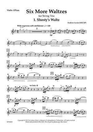 Six More Waltzes for String Trio - Violin 1/Flute