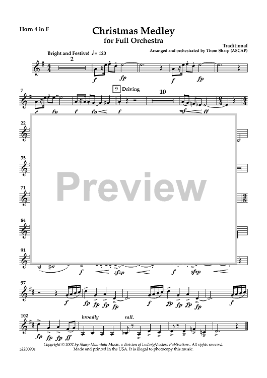 Christmas Medley - Horn 4 in F