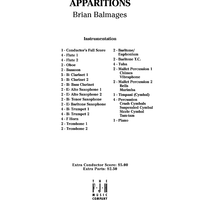 Apparitions - Score Cover