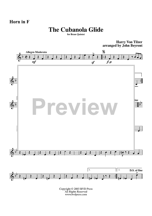 The Cubanola Glide - Horn in F