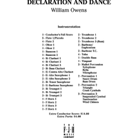 Declaration and Dance - Score