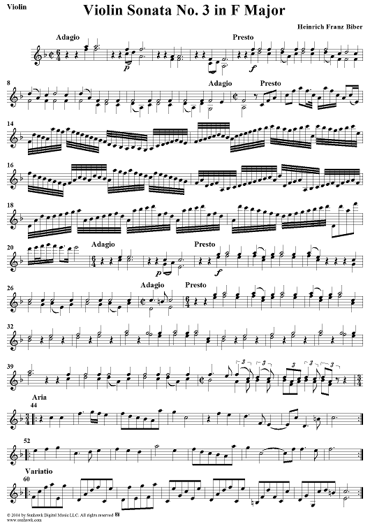 Violin Sonata No. 3 - Violin