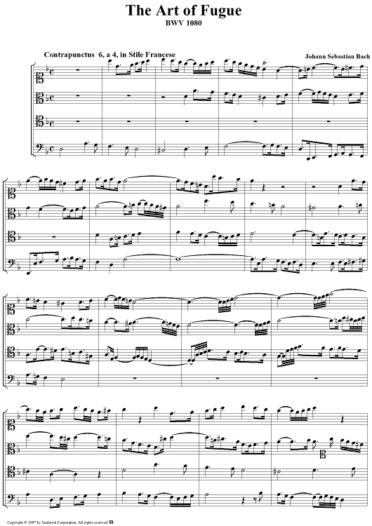 The Art of Fugue: Contrapunctus 6