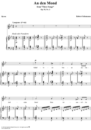 Three Songs, Op. 95, No. 2: An den Mond