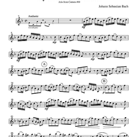 My Heart Ever Faithful - Aria from Cantata #68 - Part 1 Flute, Oboe or Violin
