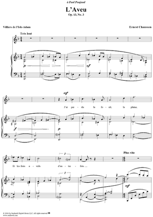 L'Aveu, Op. 13, No. 1