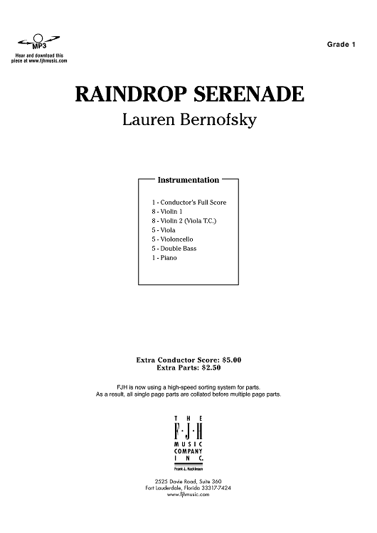 Raindrop Serenade - Score