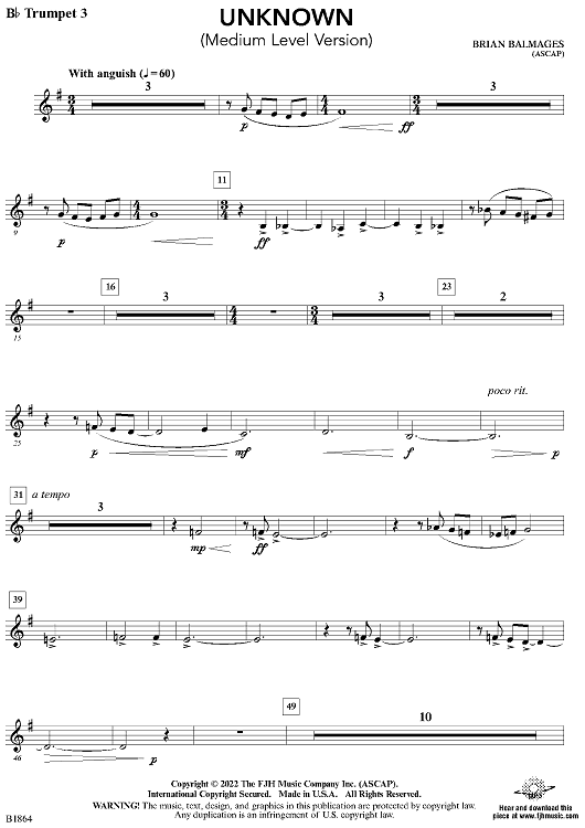 Unknown (Medium Level Version) - Bb Trumpet 3