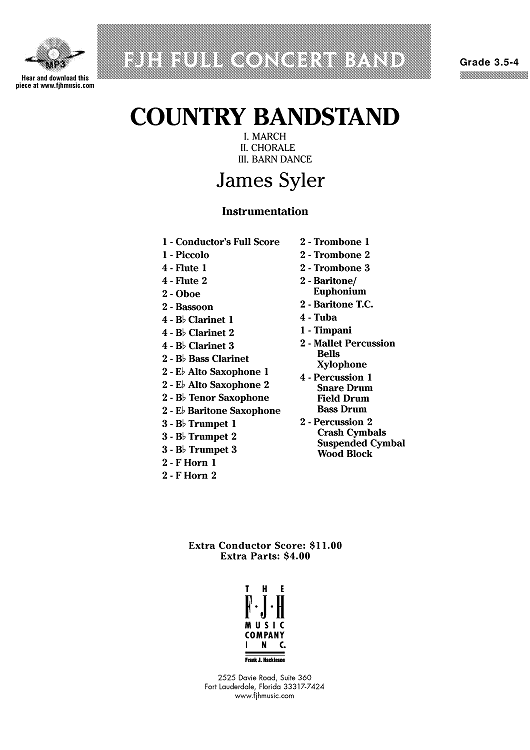 Country Bandstand - Score