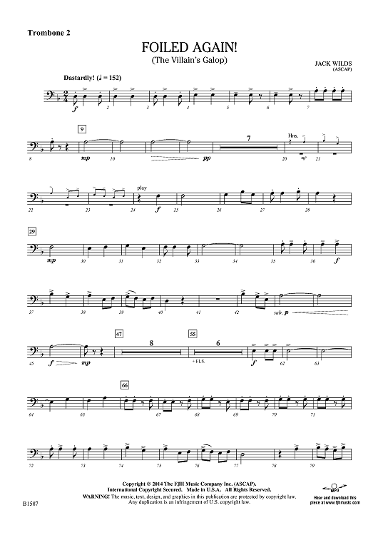 Foiled Again! (The Villain's Galop) - Trombone 2