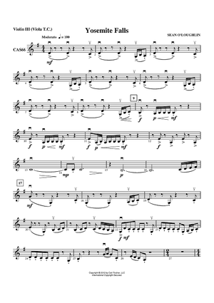 Yosemite Falls - Violin 3 (Viola T.C.)