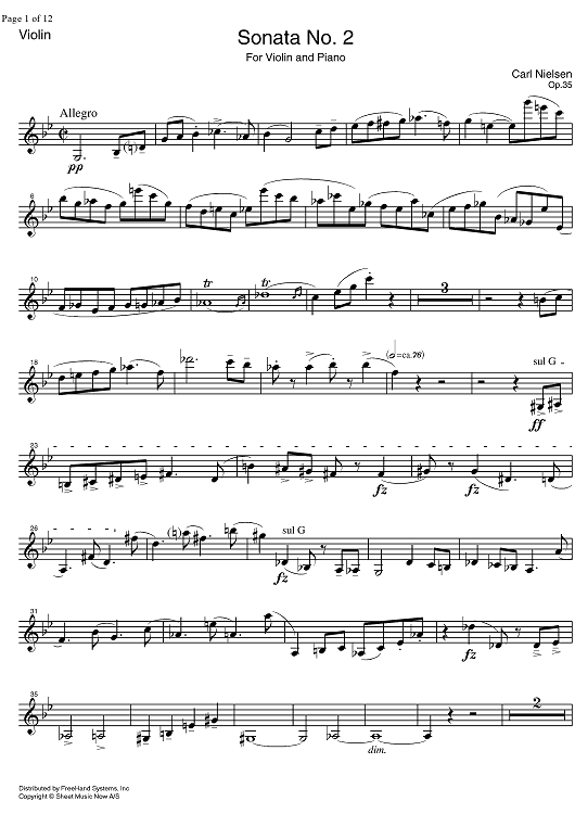 Sonata No. 2 Op.35 - Violin