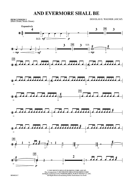 And Evermore Shall Be - Percussion 1