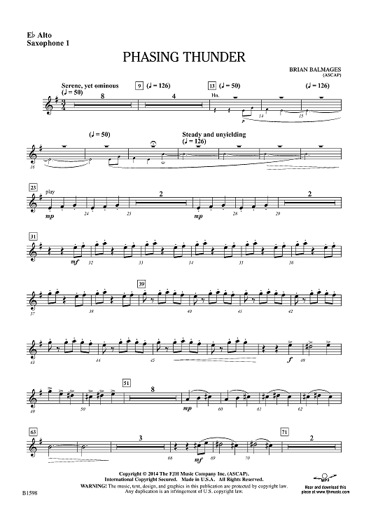 Phasing Thunder - Eb Alto Sax 1