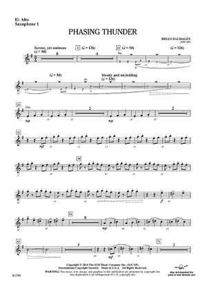 Phasing Thunder - Eb Alto Sax 1