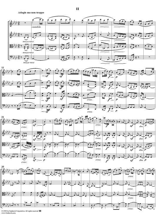 Op. 74, Movement 2 - Score