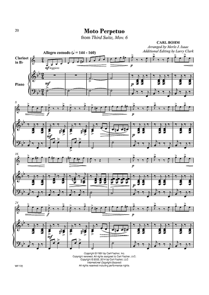 Moto Perpetuo - from Third Suite, Mov. 6" Sheet Music for Clarinet/ Piano - Sheet Music Now