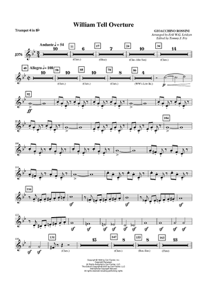 William Tell Overture - Trumpet 4 in B-flat